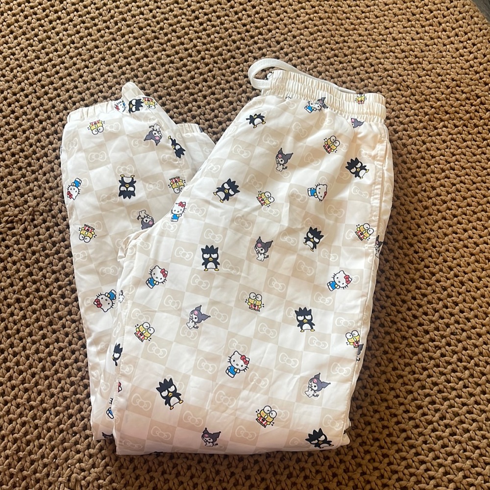 Forever21 x hello kitty checkered jogger pants